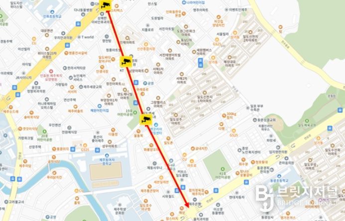 구제주 교통혼잡지역