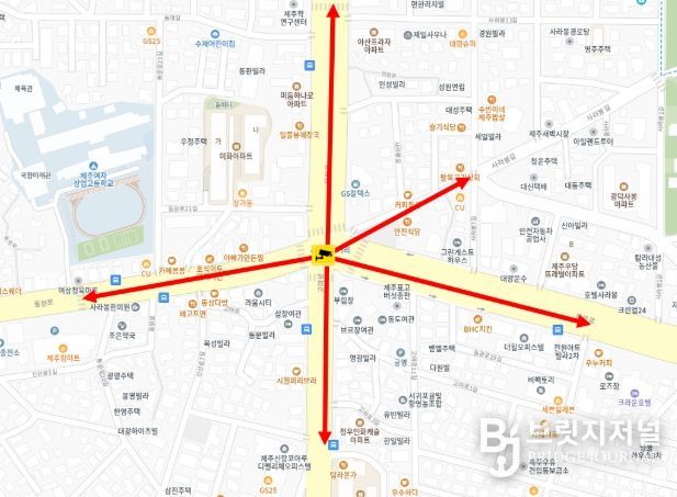 사라봉오거리 주·정차 위반 단속