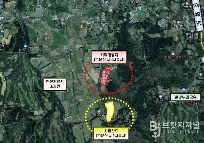‘병문천 제3저류지 유입부 기능 개선사업’ 위치도