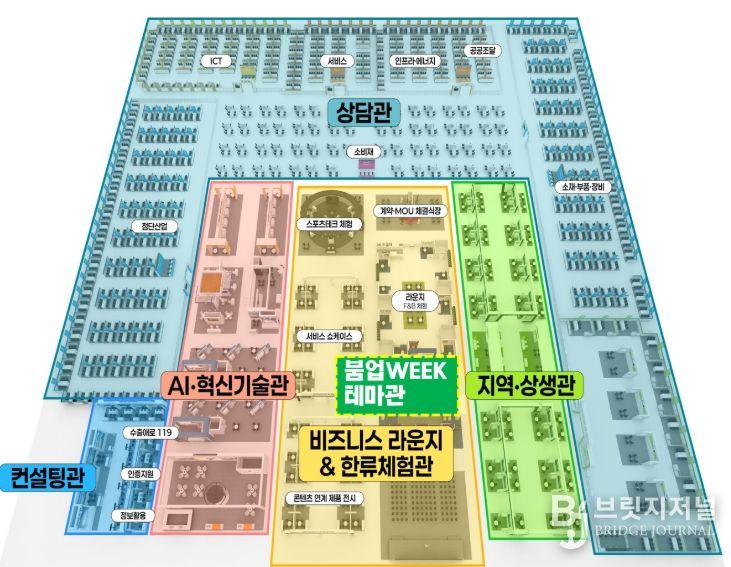 붐업코리아 수출상담회 행사장 조감도