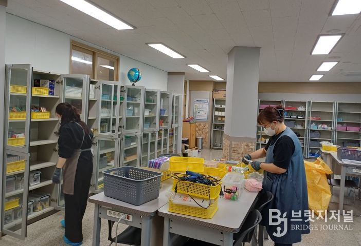 서산교육지원청 학교지원센터, 성연중 과학실 정리 지원