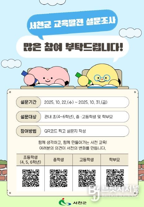 교육발전 종합계획 위한 군민 설문조사