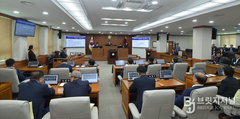 제267회 논산시의회 임시회 폐회 전경