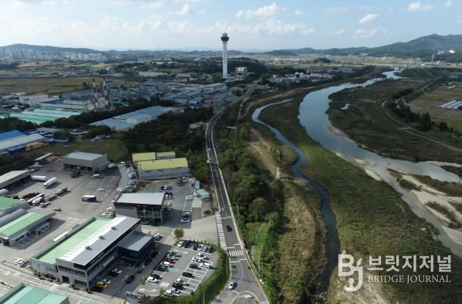 온양대로 3-36호(환경과학공원~아산대교) 전경