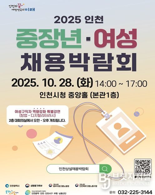 『2025 인천 중장년·여성 채용박람회』홍보포스터
