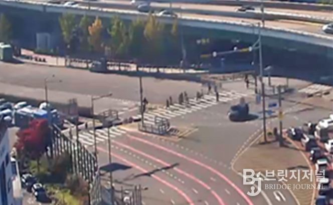 용산구 북한남삼거리 보행섬 설치 후