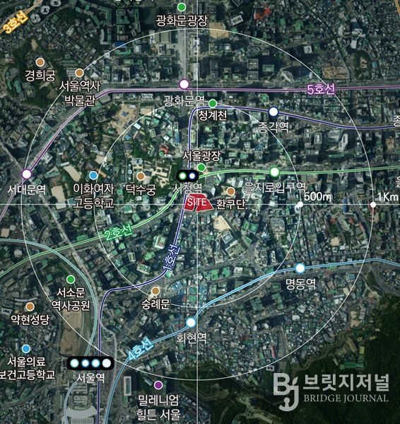 소공 지구단위계획구역 리모델링 사업 대상지 위치도