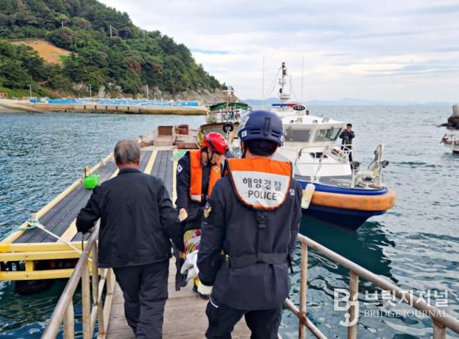 사천해경, 통영시 두미도 응급환자 이송