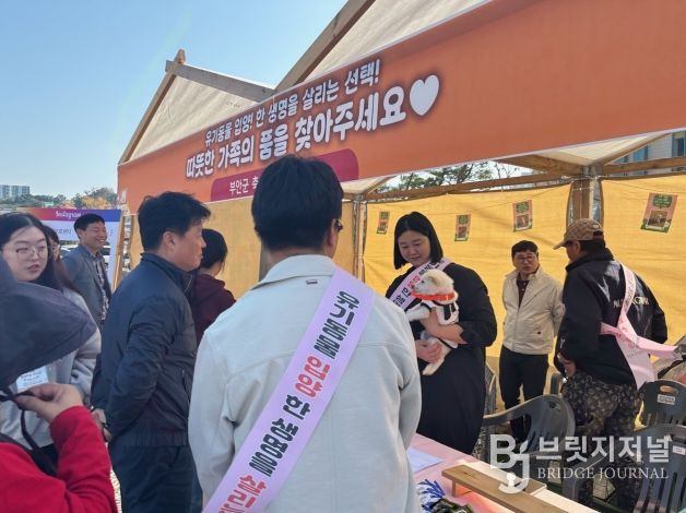 부안군, 유기동물 입양 홍보부스 운영