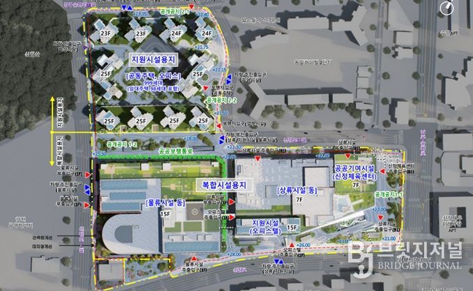 배치도 (※ 향후 건축 인・허가 과정 등에 따라 상기 건축계획은 변경될 수 있음)