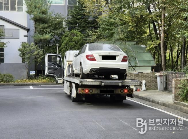 용인특례시 수지구 관외 체납차량 단속 현장