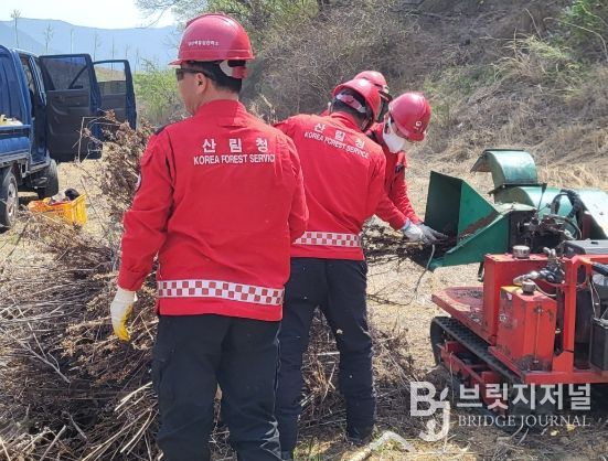 양산국유림관리소 영농부산물 파쇄·수거·운반·처리반 운영