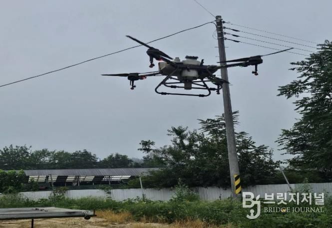 보은군, ASF 선제적 방역 위해 드론을 통한 야생동물 기피제 살포