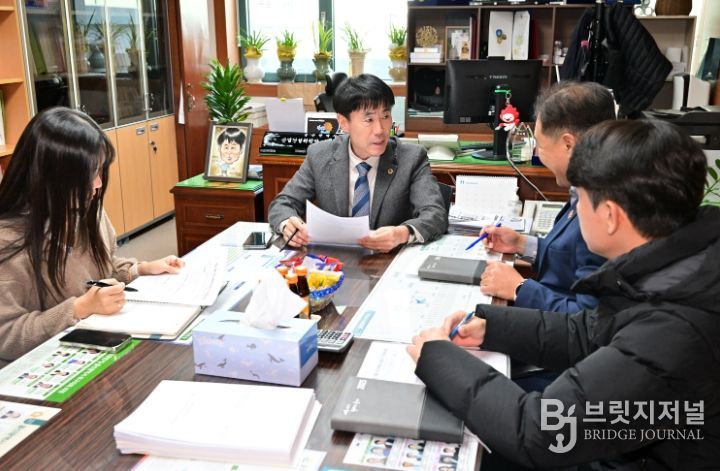 백현조 산업건설위원장, 진장·명촌 토지구획정리사업지구 도로정비사업 업무협의 간담회