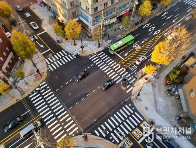 구로보건소 사거리 정비 후 모습