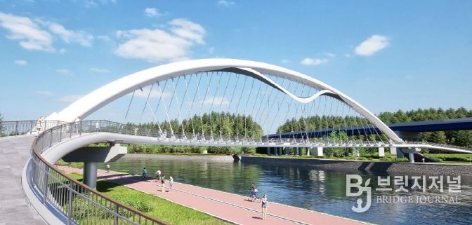 전천 하천 정비 사업(인도교 조감도)