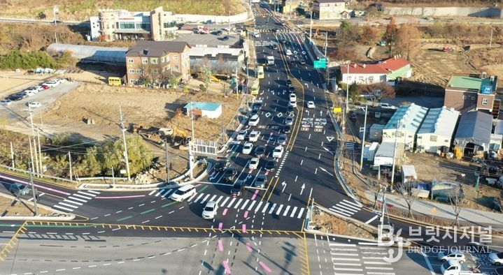 김수녕양궁장 진입도로 확장구간 조기 개통