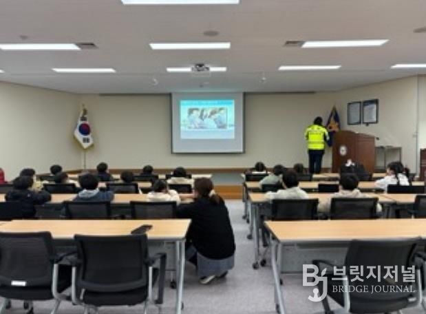 진도경찰, 진도어린이집 교통안전 견학 실시