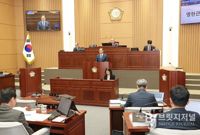 명현관 군수 군의회 시정연설
