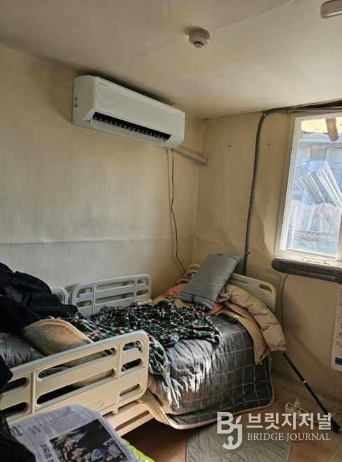 건강관리 취약계층 가구에 설치된 한파 대비 냉난방기