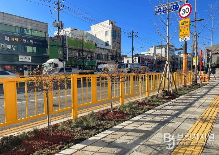 인천 동구, 새천년·화도진로 가로녹지 조성 완료