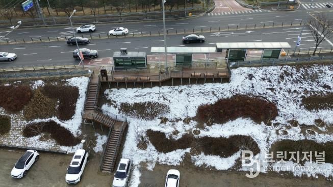 용인특례시가 수지구 성복동에 조성한 미세먼지 차단숲