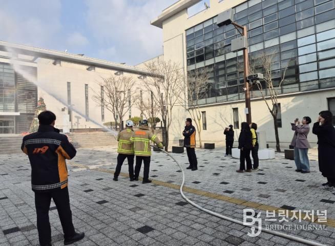 금산다락원 금산소방서 합동 무각본 소방훈련 모습