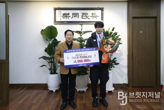 (좌) 주광덕 시장 (우) 신선웅 선수