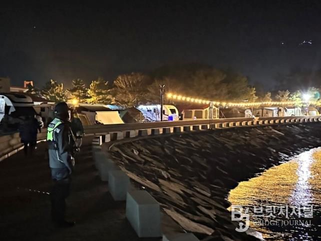 사천해경이 2025년 올해 해맞이 행사 안전관리 했던 모습