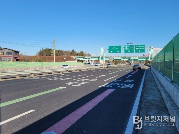 무안군, 남악IC 진입도로 확포장공사 준공