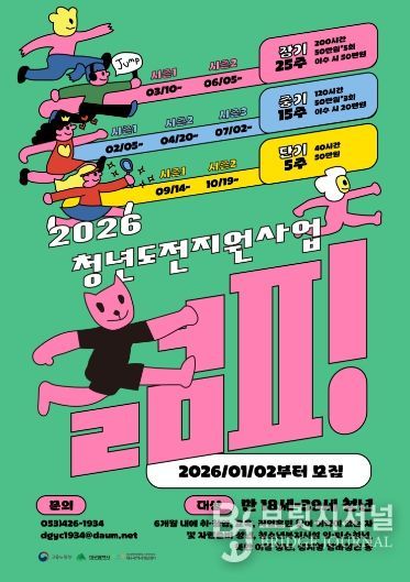 6개월 이상 구직단념청년 대상 청년도전지원사업 ‘젊핑’ 참여자 모집