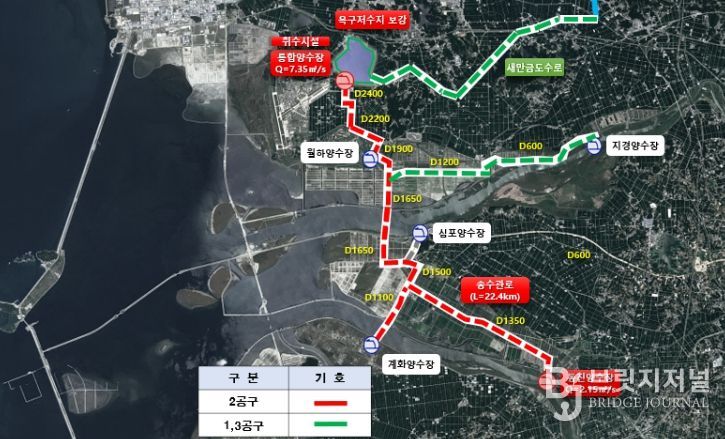 새만금 농업용수 공급사업 1단계(2공구) 위치