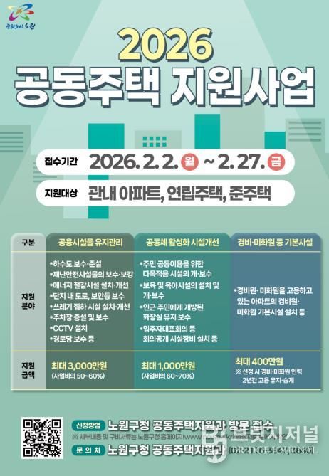 2026 노원구 공동주택 지원사업 포스터
