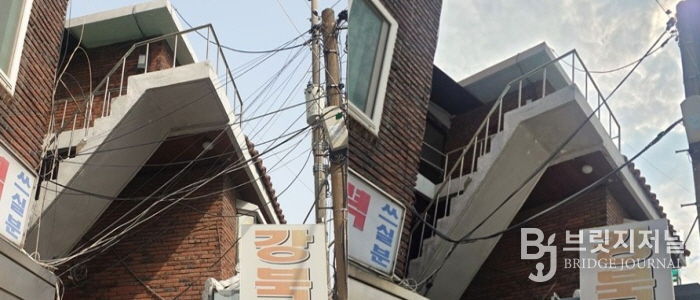 공중케이블 정비 전후 사진