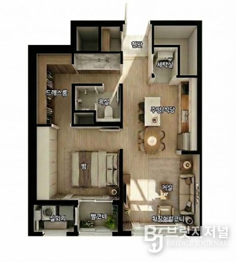 청년·신혼부부 보금자리 48호 조성 (안) 43형 (13평) 청년형 24세대-향후 계획에 따라 변경될 수 있음