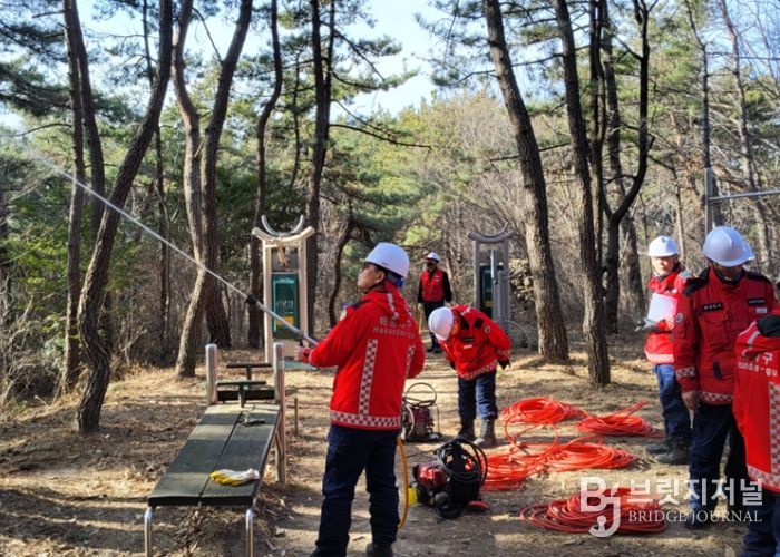 해운대구, ‘산불방지 기계화시스템’ 지상 진화훈련 실시