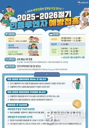 인플루엔자 예방접종 홍보물
