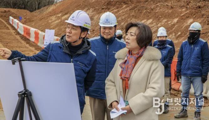 과천시, 지식정보타운 연결녹지·단설중학교 조성 현장 점검