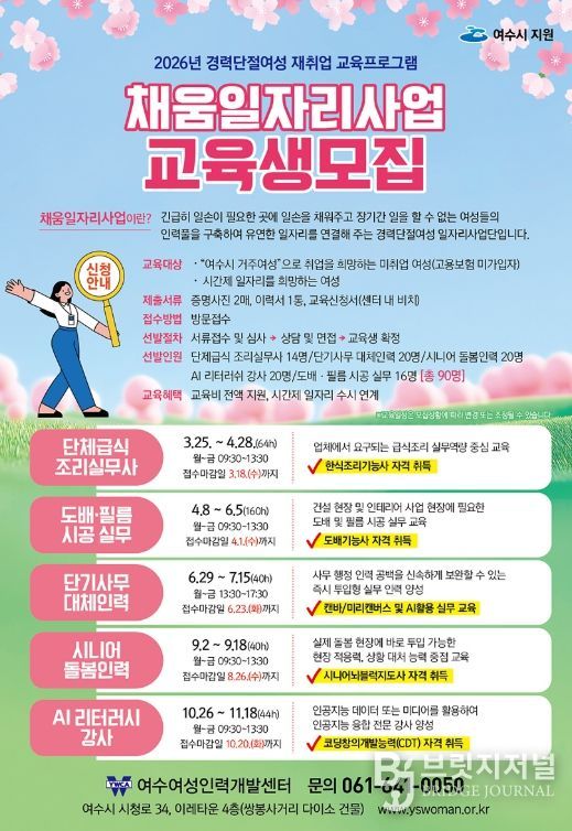 2026년 경력단절여성 재취업 교육프로그램 포스터