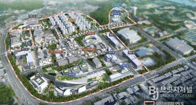 순천시가 우주항공산업진흥원의 입지 후보지로 제시한 연향들 도시개발사업 조감도