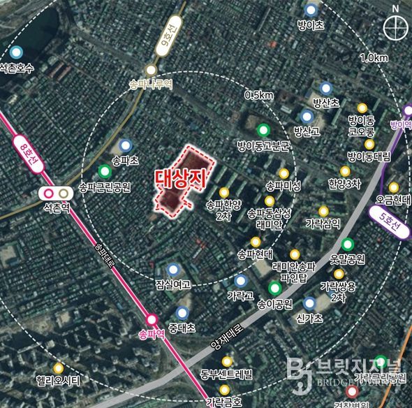 위치도(송파구 송파동 119번지 일대)