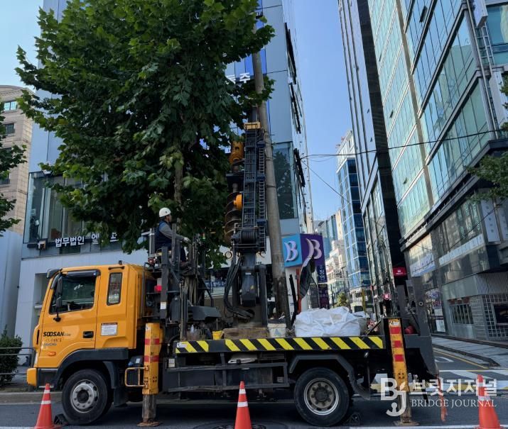 서초중앙로(교대역) 지중화 공사 현장