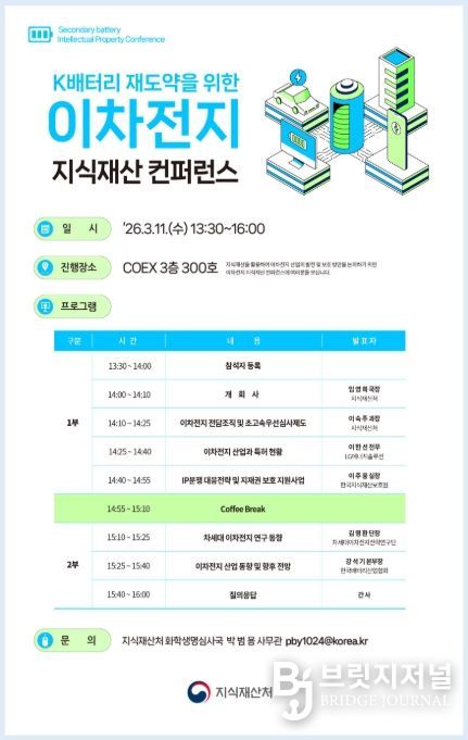 이차전지 지식재산 학술회의(컨퍼런스) 포스터