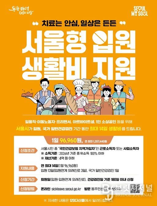 2026년 서울형 입원 생활비 사업 안내문