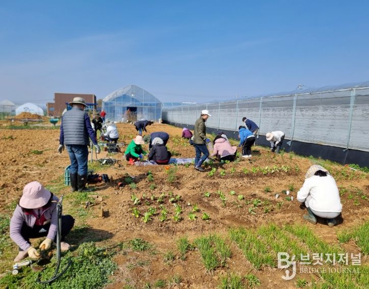 1. 천안 도시농업전문가 양성과정 교육생들이 천연농약 만들기 실습을 하고 있다.