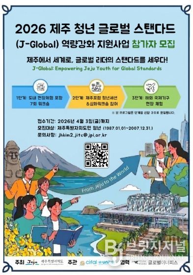 2026년 제주청년 글로벌스탠다드 역량강화 프로그램 모집 포스터