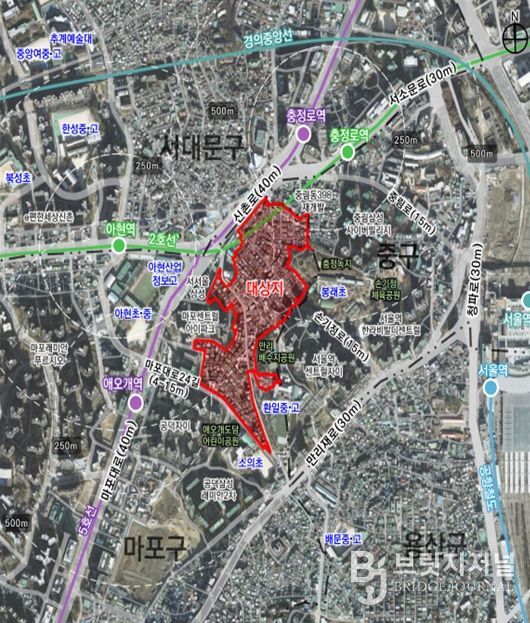 위치도 (아현동 699번지 일대)