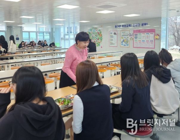 옥천교육지원청 신학기 학교 식생활관 현장 방문