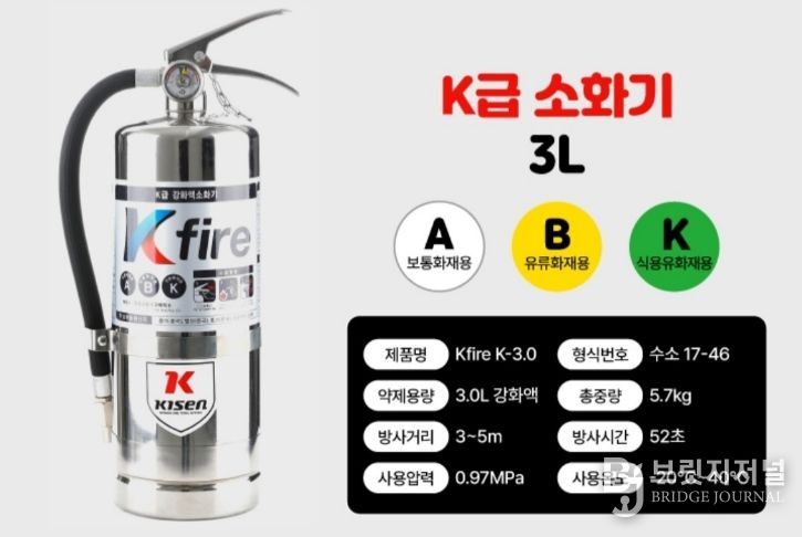 지원 예정인 K급 소화기