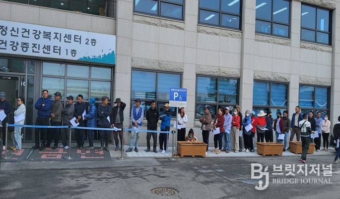 접수 대기중인 모습